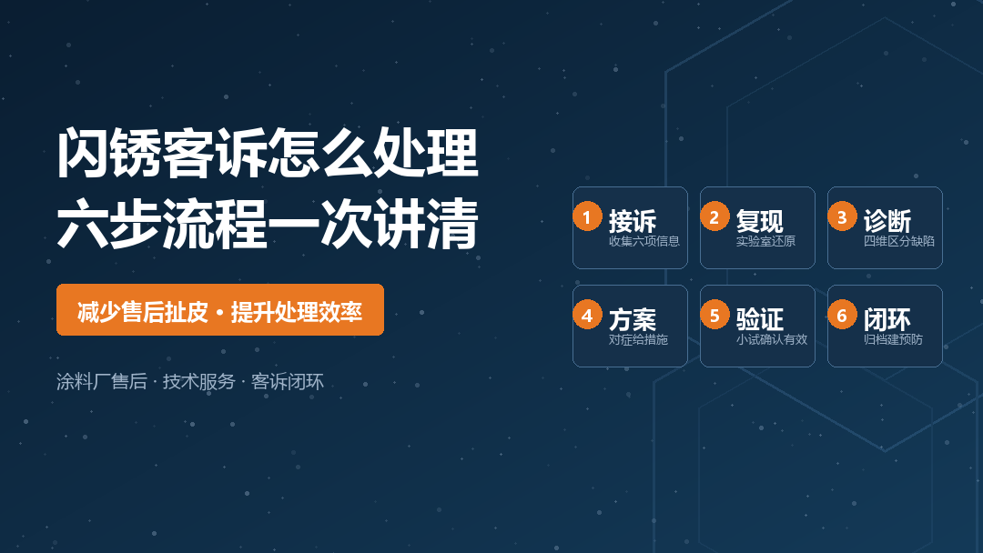 客户现场闪锈投诉处理流程：从接诉到闭环的六步工作法